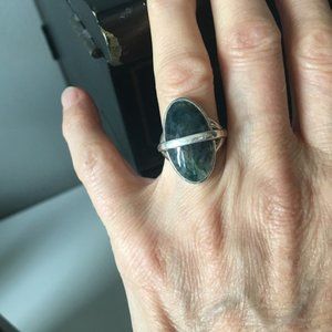 Pamela Love "Savanah ring" in sterling silver with inlay